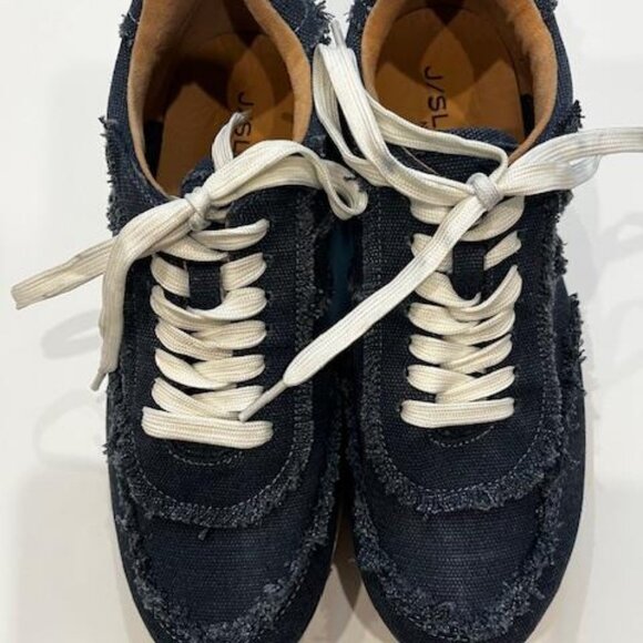 JSLIDES Shoes - J/Slides Eddie‑F Denim Frayed Sneaker Women's size 8